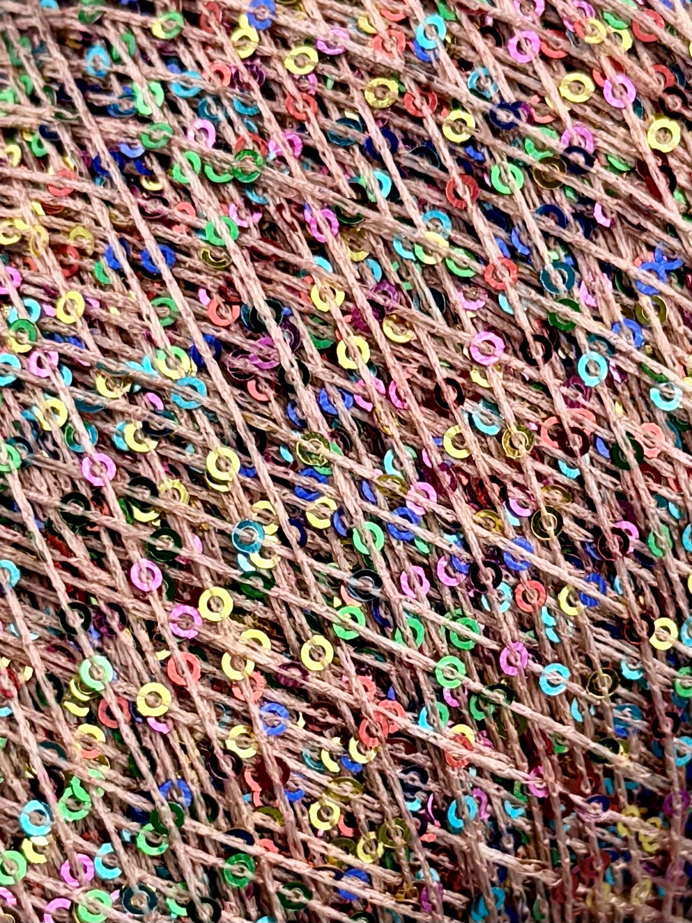 Cofil Antares Special – Fil décoratif à paillettes col. Rose Poudré Confetti